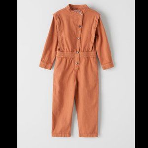 ZARA asymmetrical short jumpsuit tangerine (7 yrs)